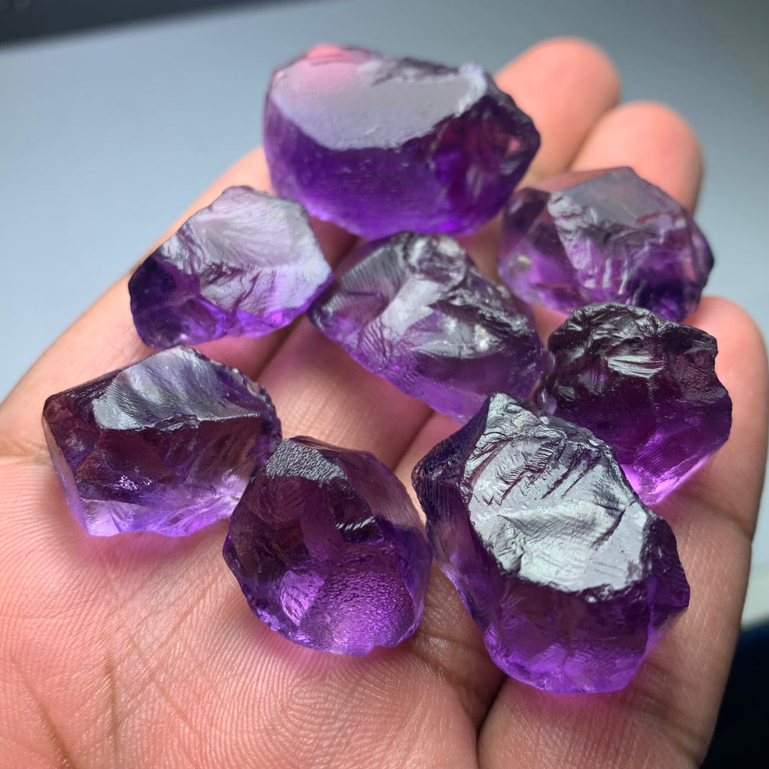 60 Grams Facet Rough Purple African Amethyst