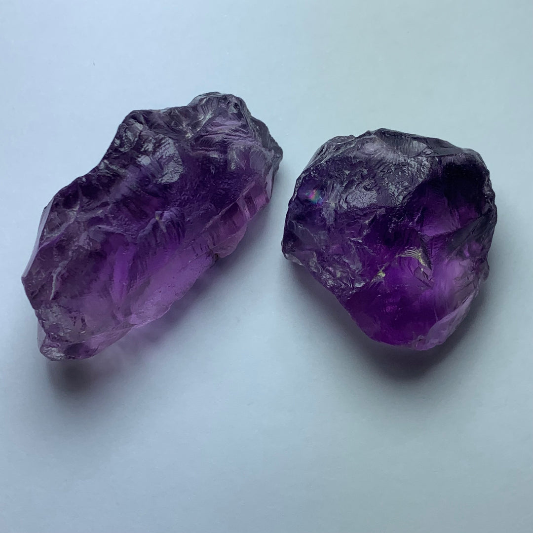 66 Grams Facet Rough Purple African Amethyst