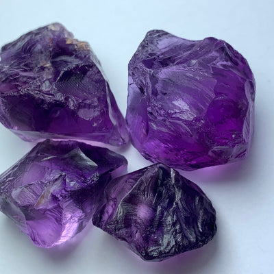 40 Grams Facet Rough Purple African Amethyst