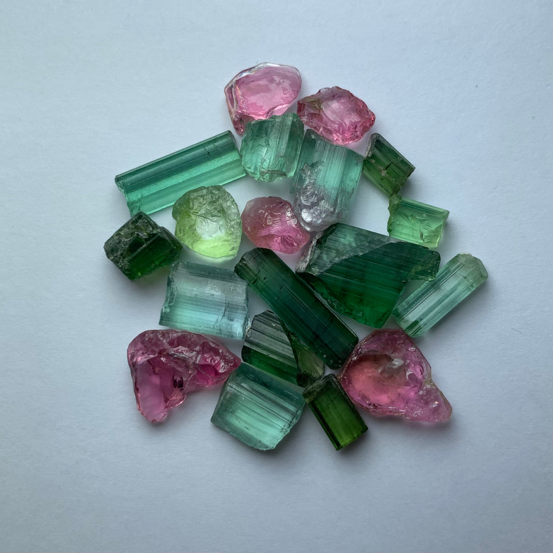 10 Grams Facet Rough Mix Tourmalines For Sale