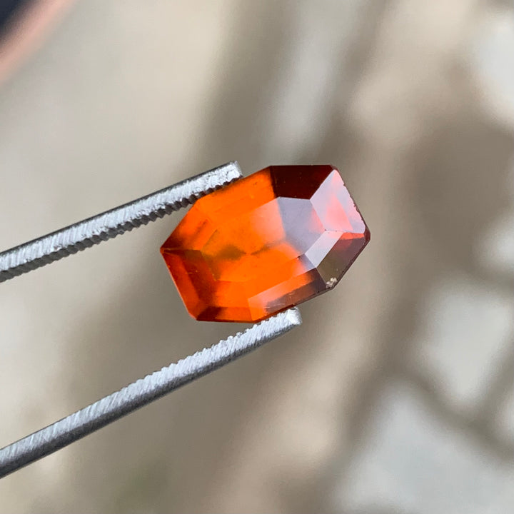 4 Carats Faceted Semi-Precious Hessonite Garnet