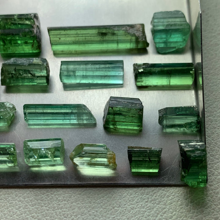 14 Grams Facet Rough Green Tourmalines For Sale