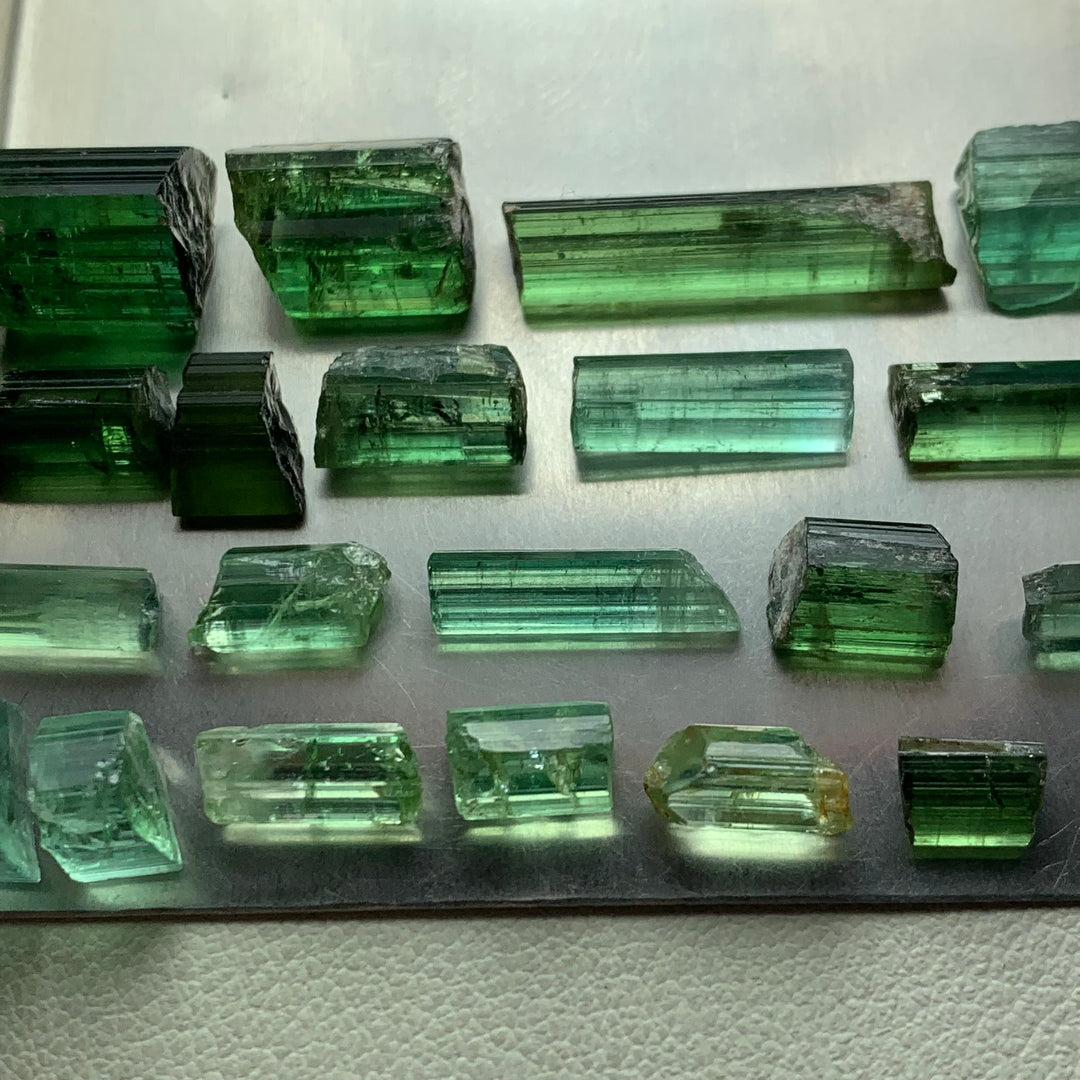 14 Grams Facet Rough Green Tourmalines For Sale