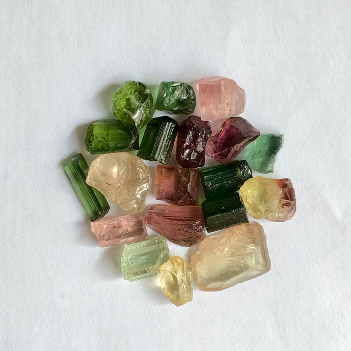 10.87 Grams Facet Rough Mix Tourmalines - Noble Gemstones®