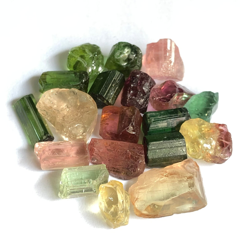 10.87 Grams Facet Rough Mix Tourmalines - Noble Gemstones®
