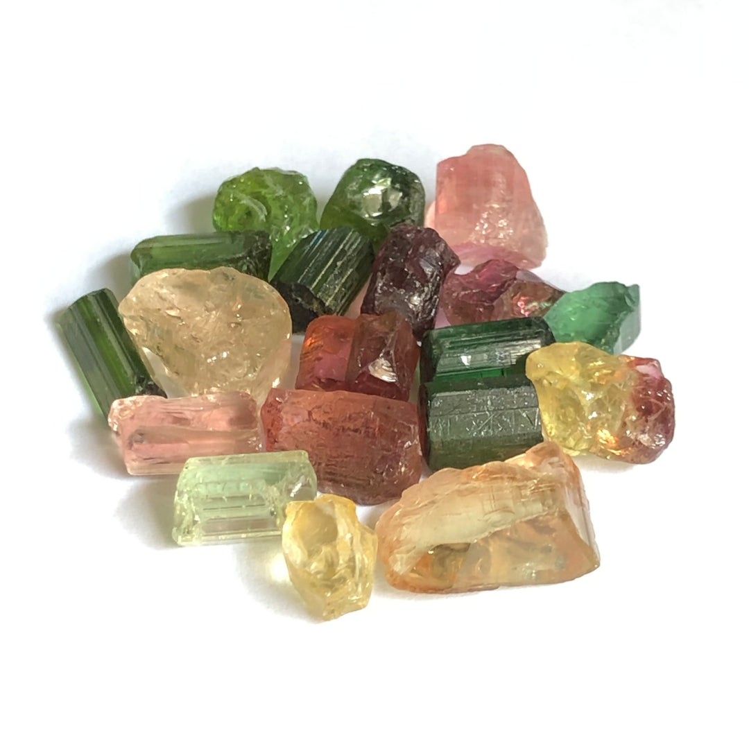 10.87 Grams Facet Rough Mix Tourmalines - Noble Gemstones®