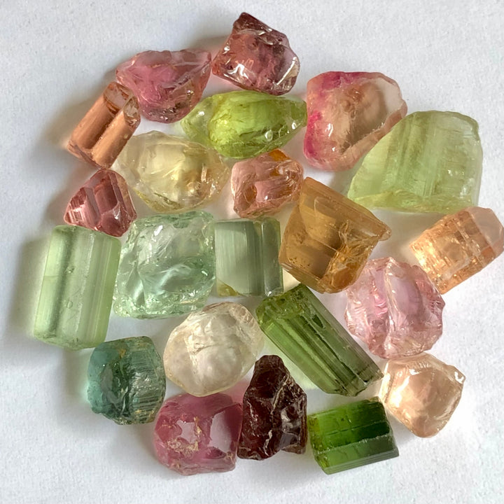 10.55 Grams Facet Rough Mix Tourmalines For Sale - Noble Gemstones®