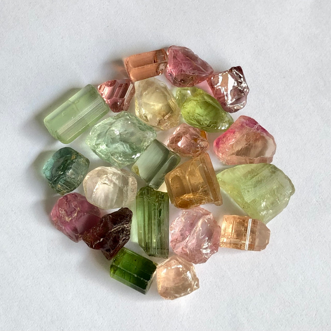 10.55 Grams Facet Rough Mix Tourmalines For Sale - Noble Gemstones®