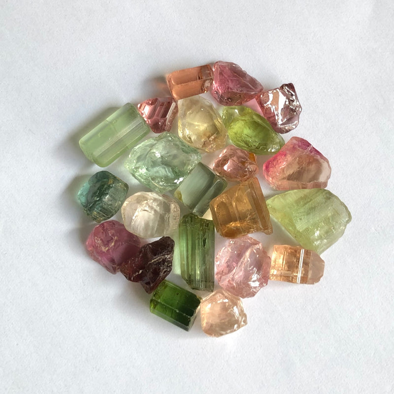 10.55 Grams Facet Rough Mix Tourmalines For Sale - Noble Gemstones®