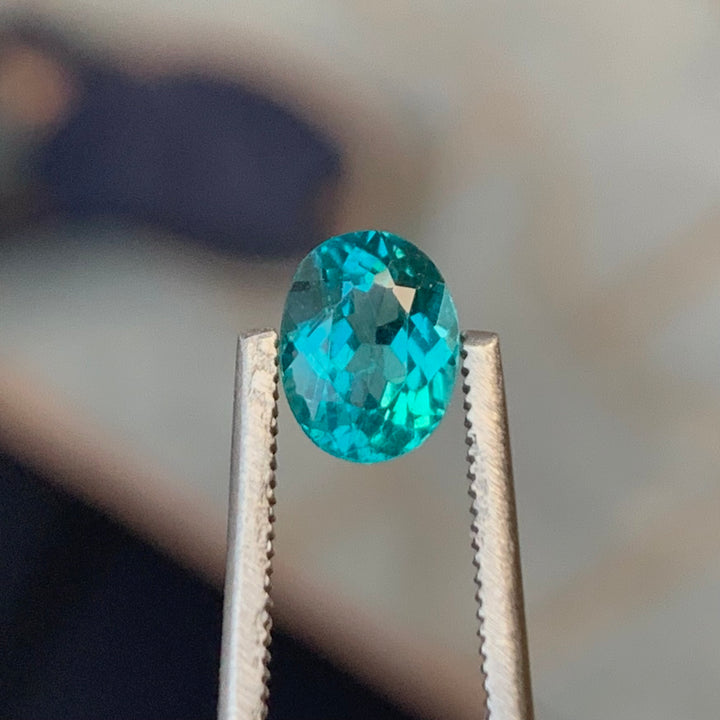 1.05 Carats Blue Apatite Semi-Precious Gemstone