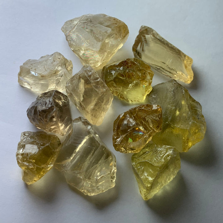 49 Grams Facet Rough Brownish Yellow Quartz