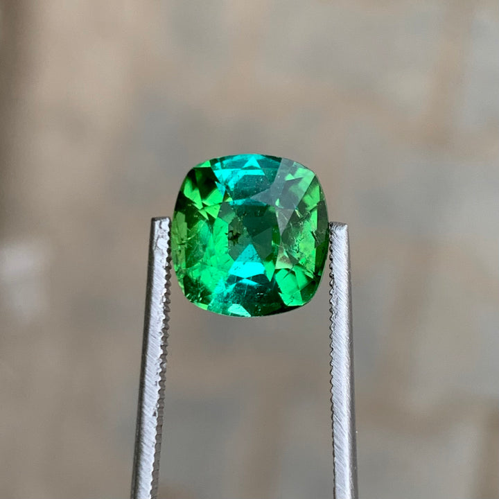 3.80 Carats Faceted Semi-Precious Bluish Green Tourmaline