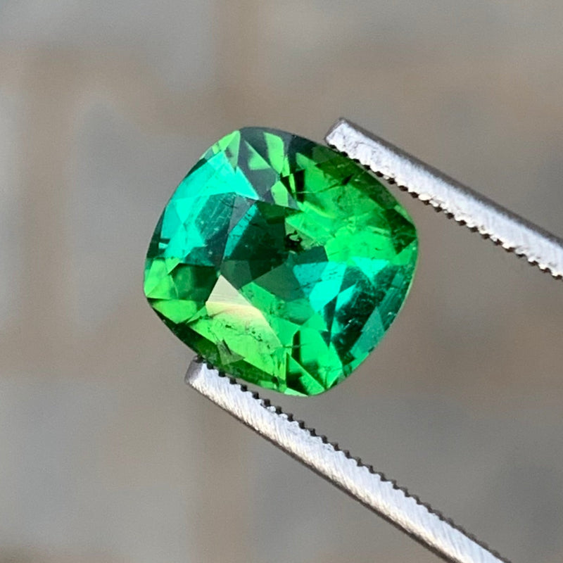 3.80 Carats Faceted Semi-Precious Bluish Green Tourmaline