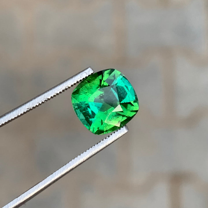 3.80 Carats Faceted Semi-Precious Bluish Green Tourmaline