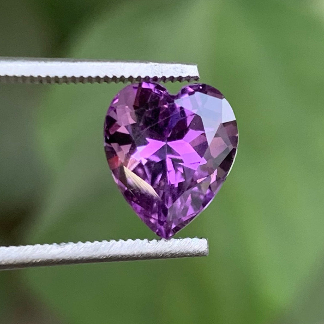 3.05 Carats Faceted Semi-Precious Heart Shaped Amethyst