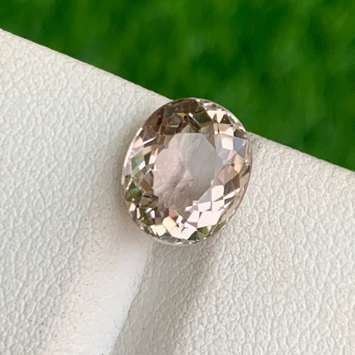 3.70 Carats Faceted Semi-Precious Peach White Tourmaline