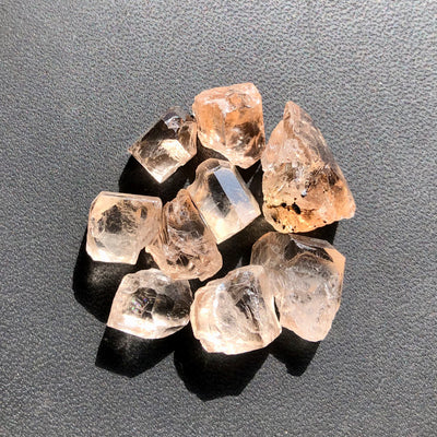 26.14 Grams Facet Rough Rose Gold Topaz - Noble Gemstones®