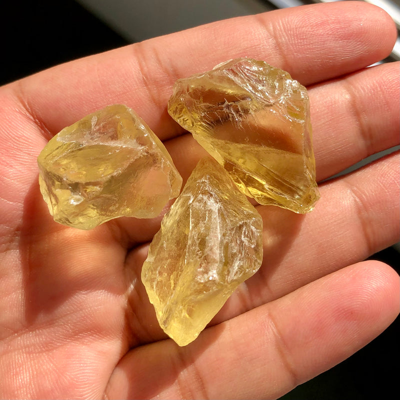 34.36 Grams Facet Rough Lemon Quartz - Noble Gemstones®