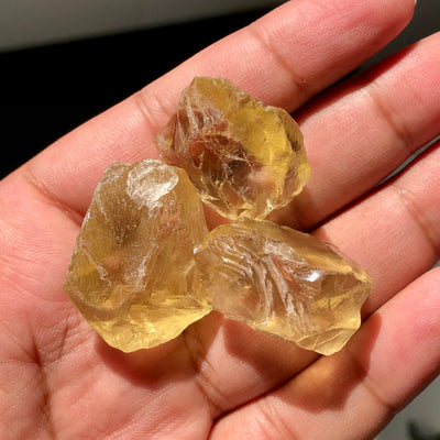 37.92 Grams Facet Rough Yellow Quartz - Noble Gemstones®