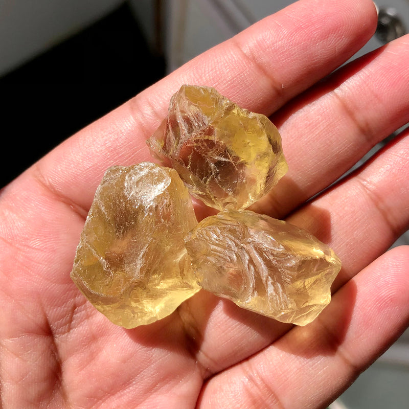 37.92 Grams Facet Rough Yellow Quartz - Noble Gemstones®