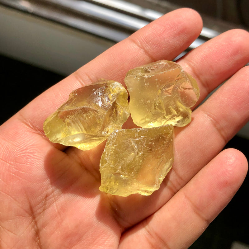 36.03 Grams Facet Rough Yellow Quartz - Noble Gemstones®