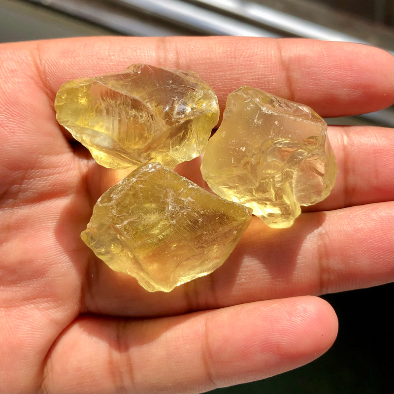 36.03 Grams Facet Rough Yellow Quartz - Noble Gemstones®