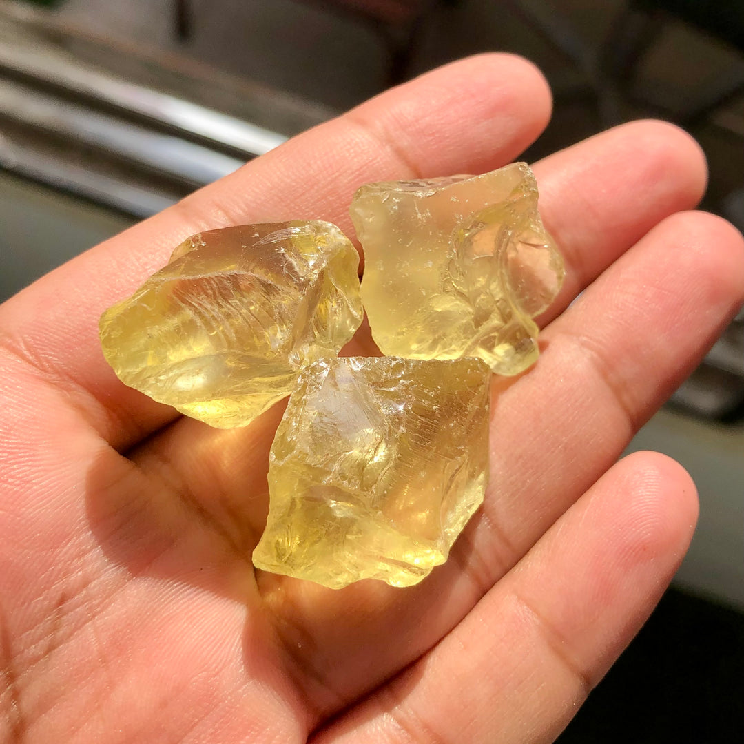 36.03 Grams Facet Rough Yellow Quartz - Noble Gemstones®