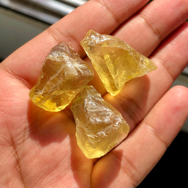 34.42 Grams Facet Rough Yellow Quartz - Noble Gemstones®