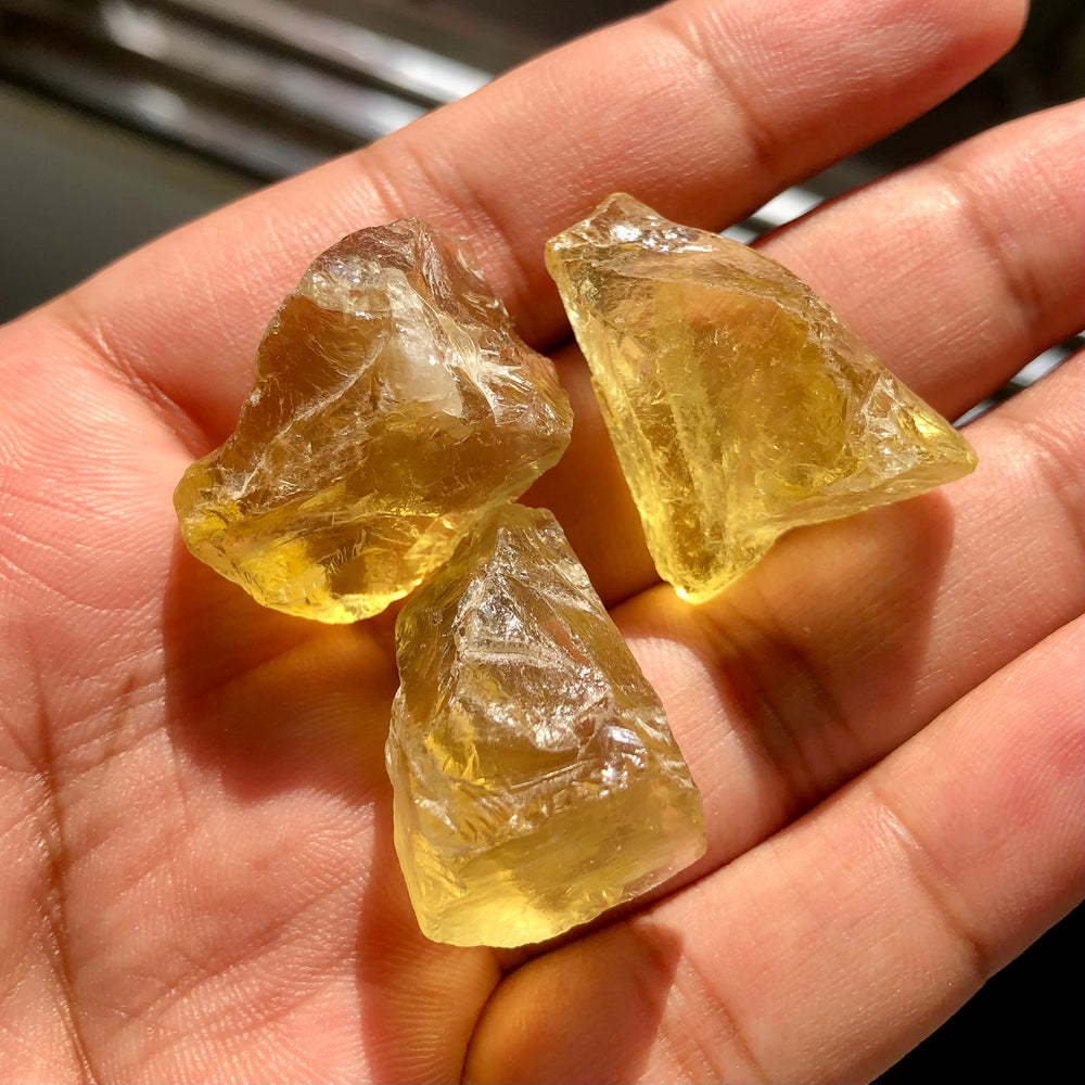 34.42 Grams Facet Rough Yellow Quartz - Noble Gemstones®