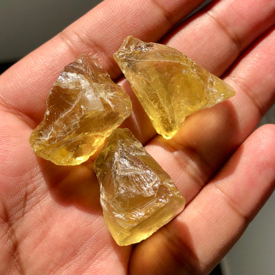 34.42 Grams Facet Rough Yellow Quartz - Noble Gemstones®