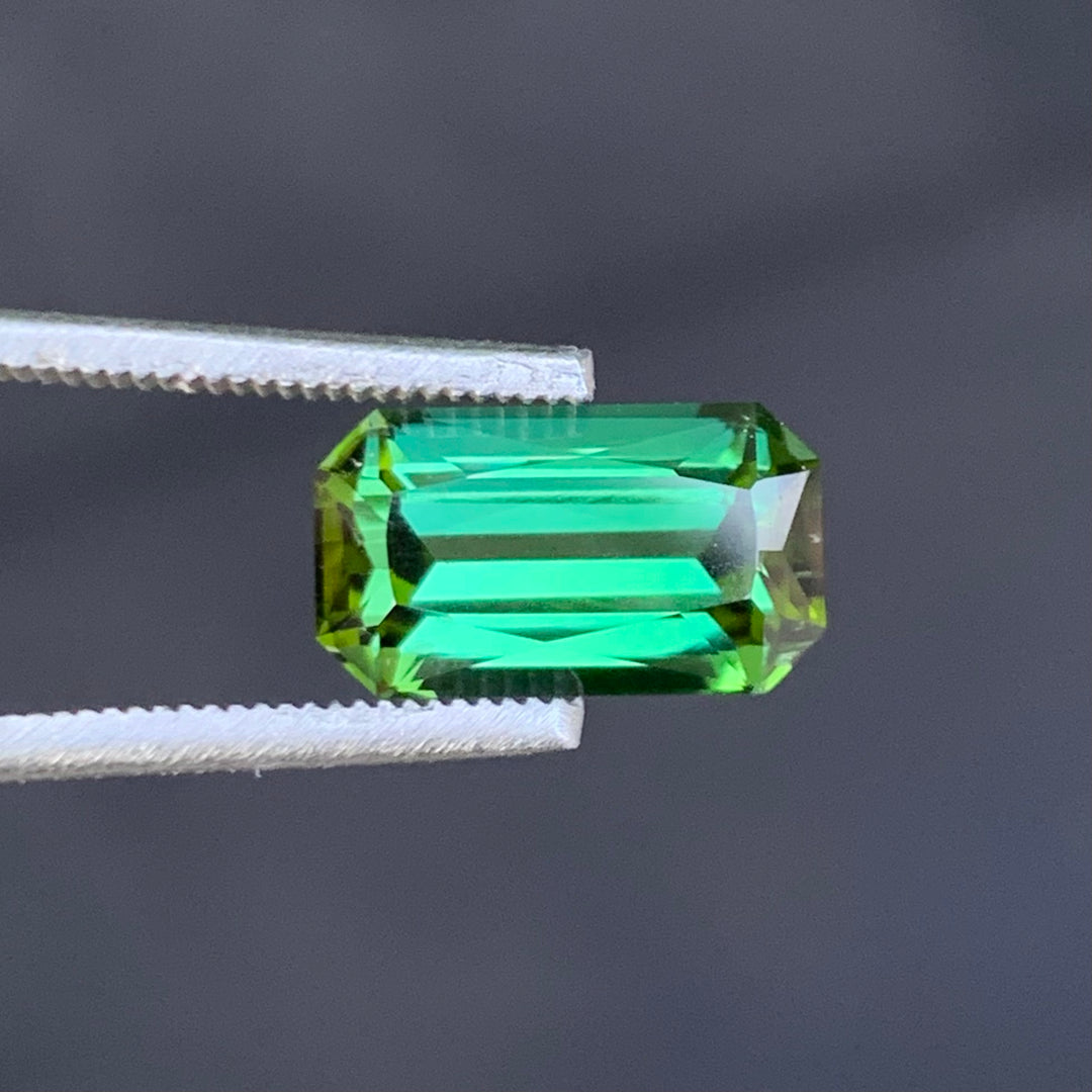 3.30 Carats Faceted Bluish Green Scissor Cut Tourmaline