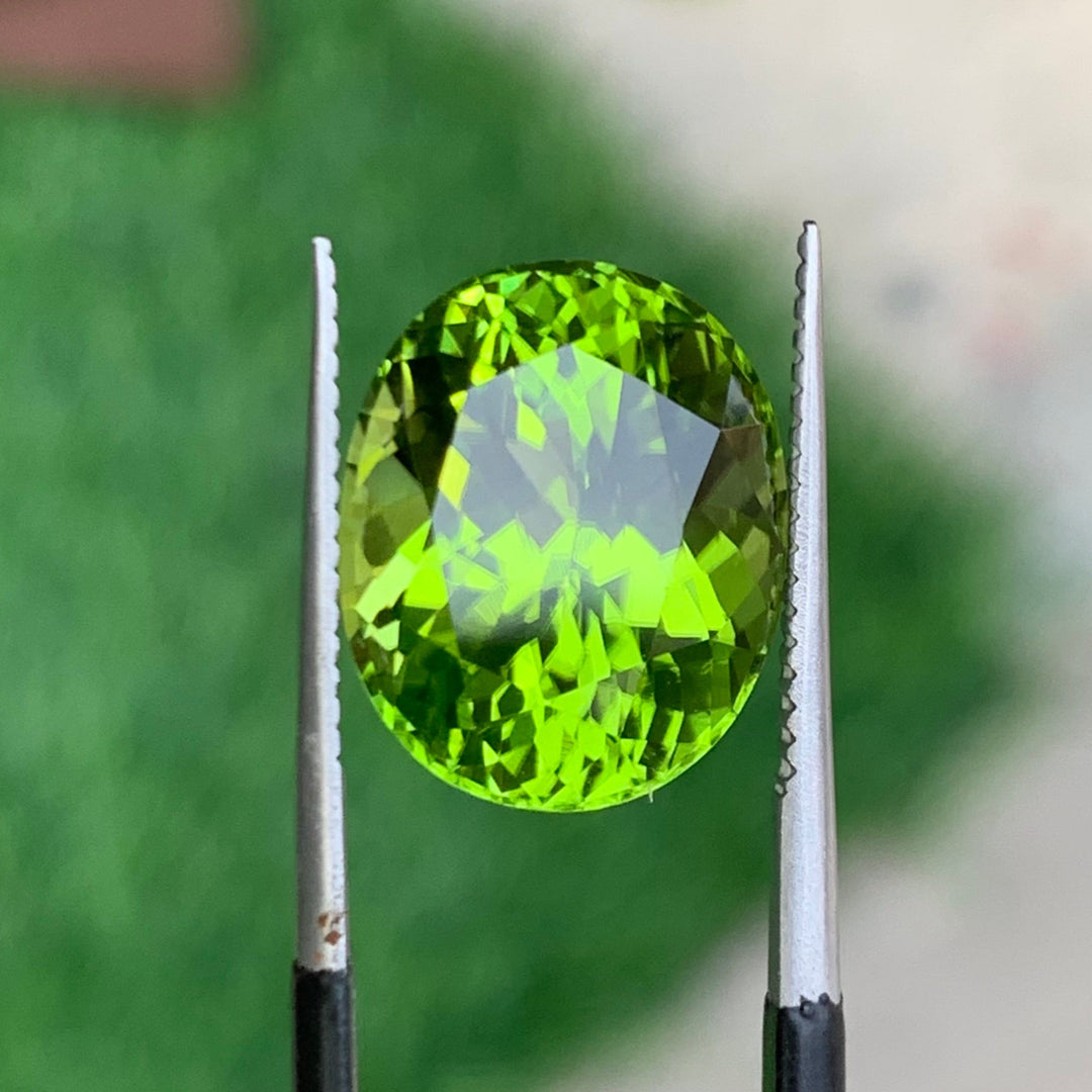 9.40 Carats Faceted Semi-Precious Pakistan Peridot