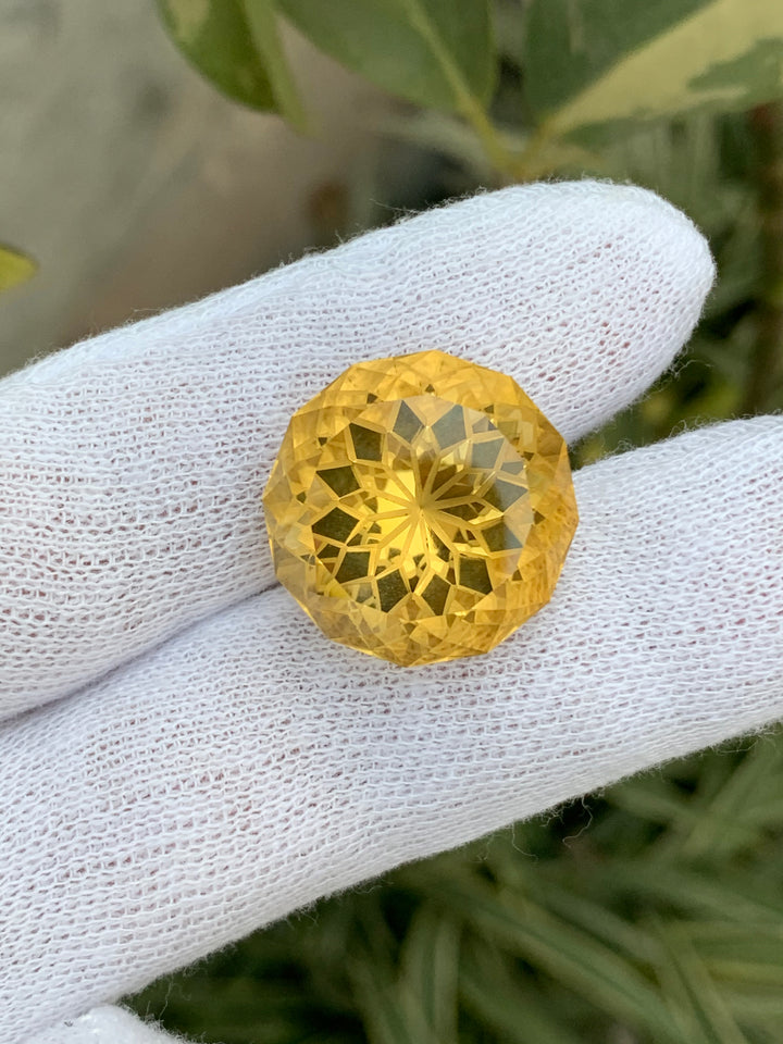 38.80 Carats Faceted Round Citrine - Noble Gemstones®