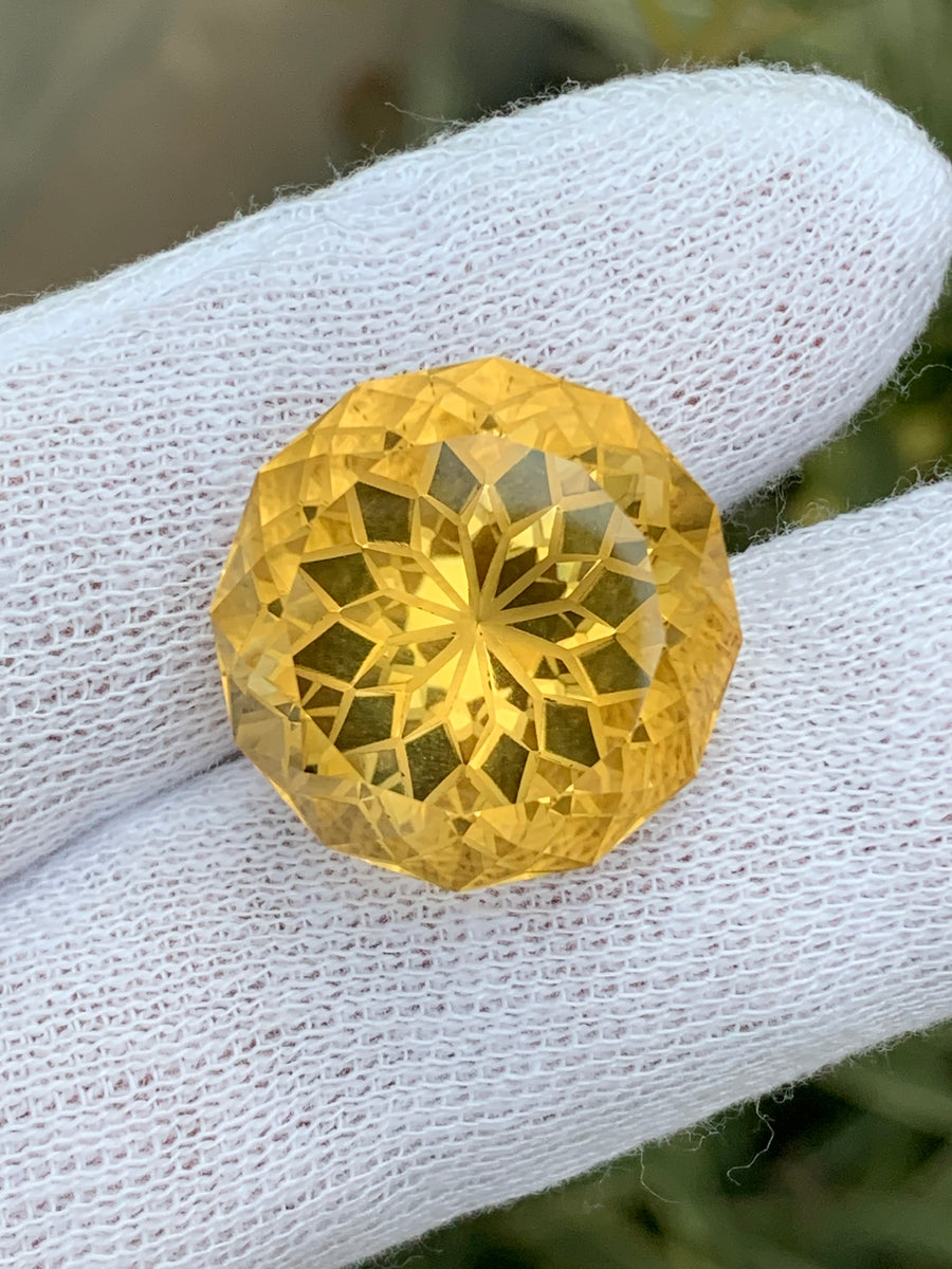 38.80 Carats Faceted Round Citrine - Noble Gemstones®