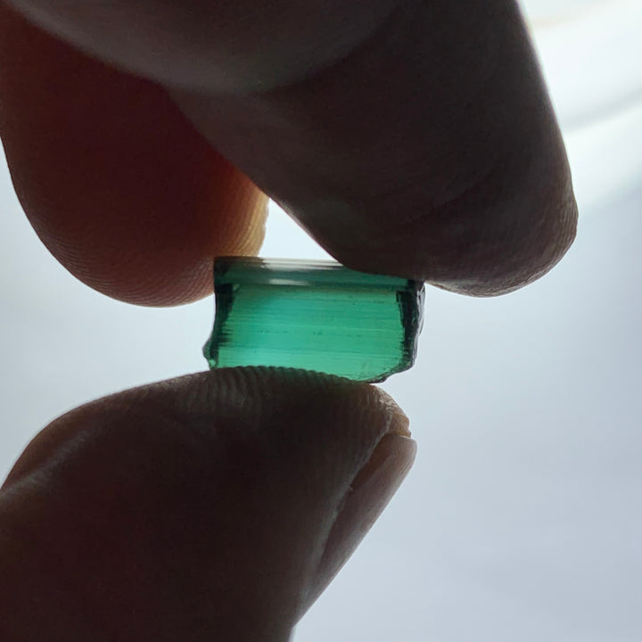 6.70 Carats Facet Rough Bluish Green Afghanistan Tourmaline