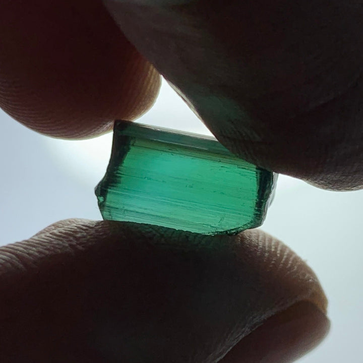 6.70 Carats Facet Rough Bluish Green Afghanistan Tourmaline