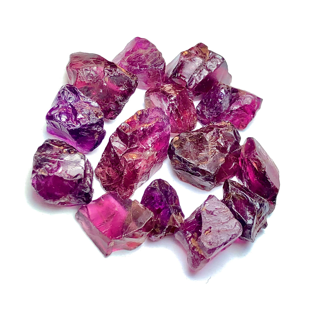 11.43 Grams Facet Rough Reddish Pink Rhodolite Garnet - Noble Gemstones®