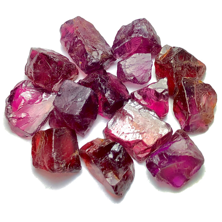 10.1 Grams Facet Rough Reddish Pink Rhodolite Garnet - Noble Gemstones®