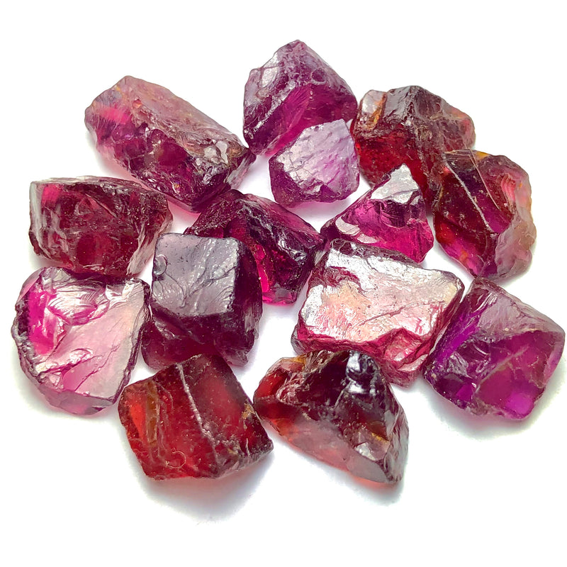 10.1 Grams Facet Rough Reddish Pink Rhodolite Garnet - Noble Gemstones®