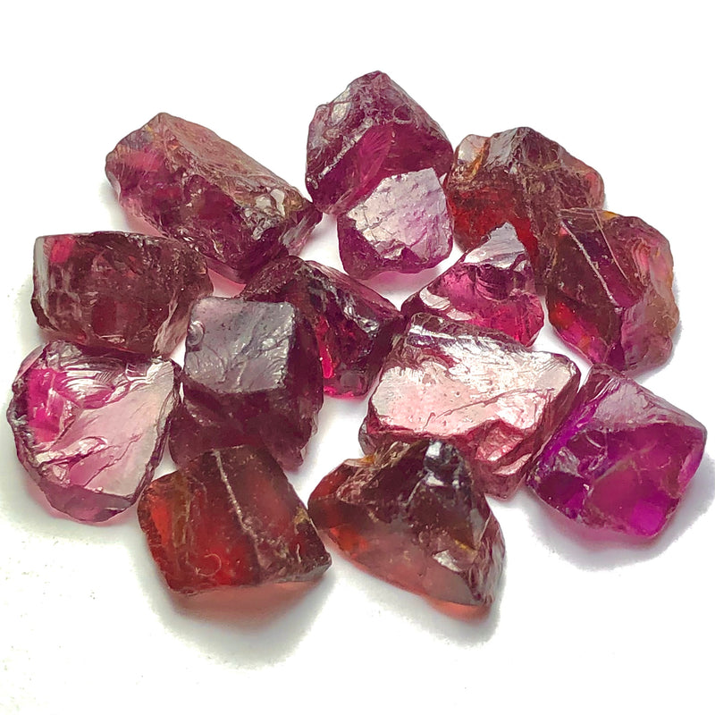 10.1 Grams Facet Rough Reddish Pink Rhodolite Garnet - Noble Gemstones®