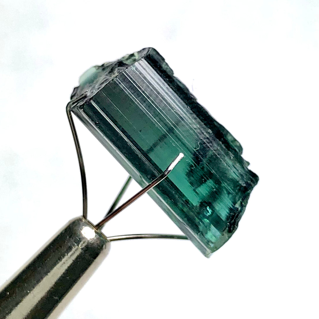 14.10 Carats Facet Rough Bluish Green Afghanistan Tourmaline - Noble Gemstones®