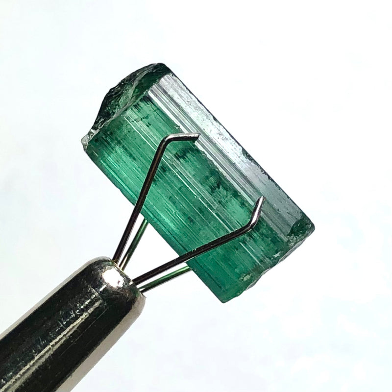 14.10 Carats Facet Rough Bluish Green Afghanistan Tourmaline - Noble Gemstones®