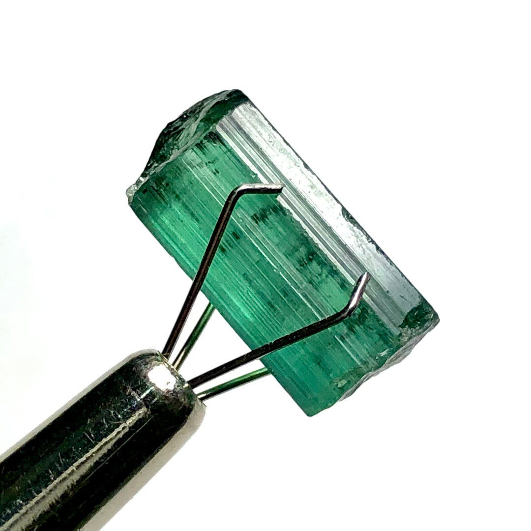 14.10 Carats Facet Rough Bluish Green Afghanistan Tourmaline - Noble Gemstones®