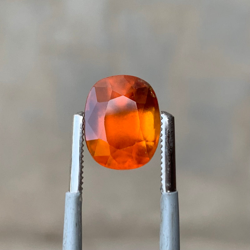 5.45 Carats Faceted Semi-Precious Hessonite Garnet