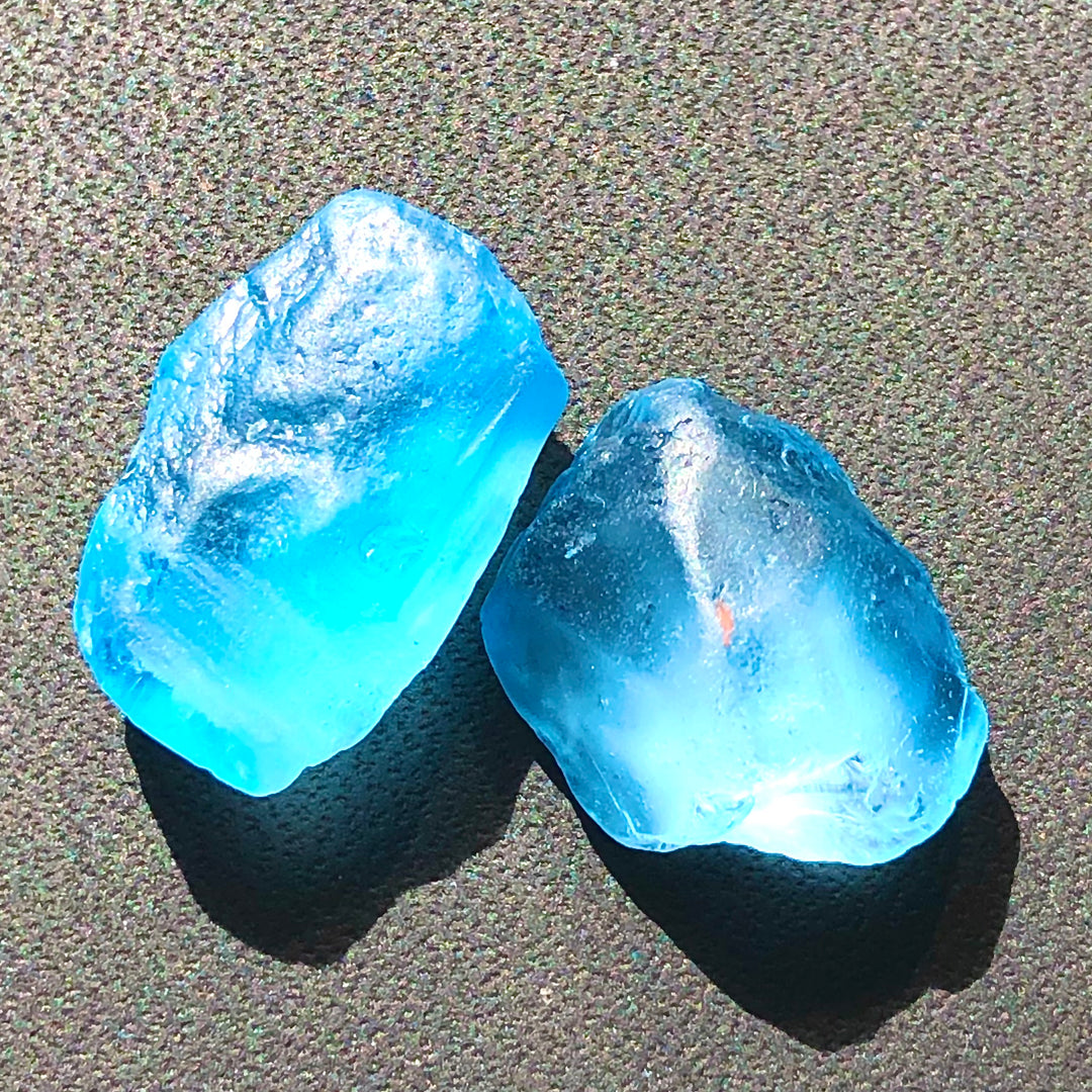 10 Grams Facet Rough Blue Topaz - Noble Gemstones®