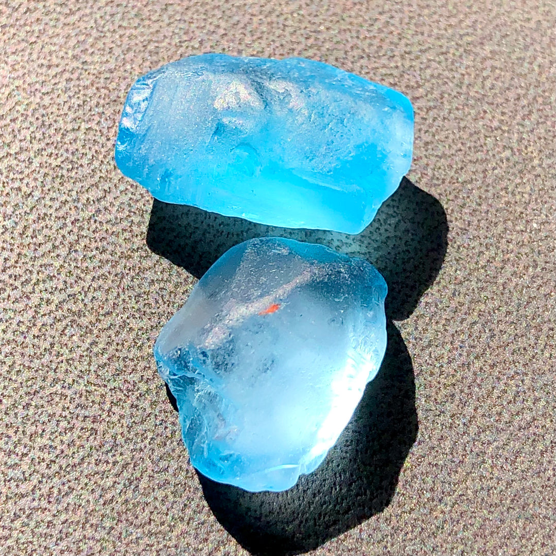 10 Grams Facet Rough Blue Topaz - Noble Gemstones®