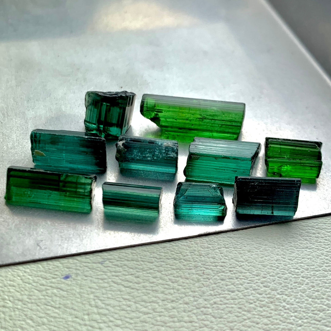 46.50 Carats Bluish Green Facet Rough Tourmalines