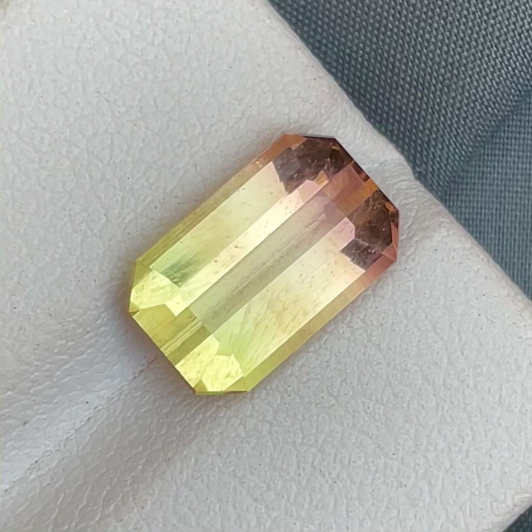 4.60 Carats Yellow Bi-Color Tourmaline