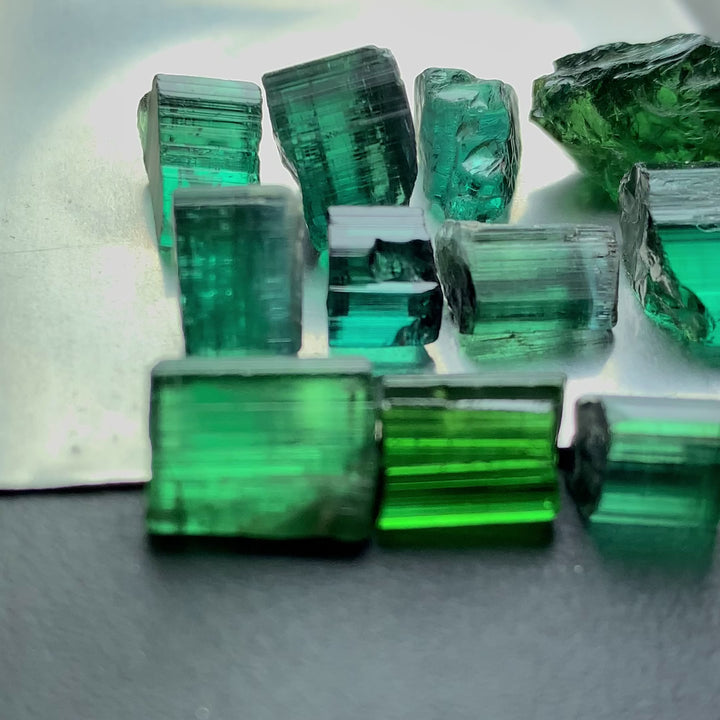 45.80 Carats Bluish Green Facet Rough Tourmalines